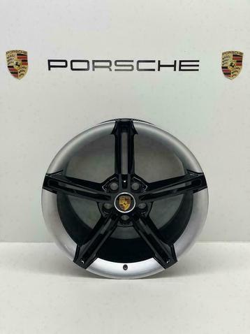 Porsche Taycan ORIGINELE 21 Mission E zwart/zilver + banden beschikbaar voor biedingen