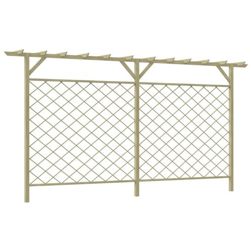 vidaXL Tuinhek met latwerk en pergola hout, Tuin en Terras, Tuinhekken en Hekwerk, Nieuw, Verzenden