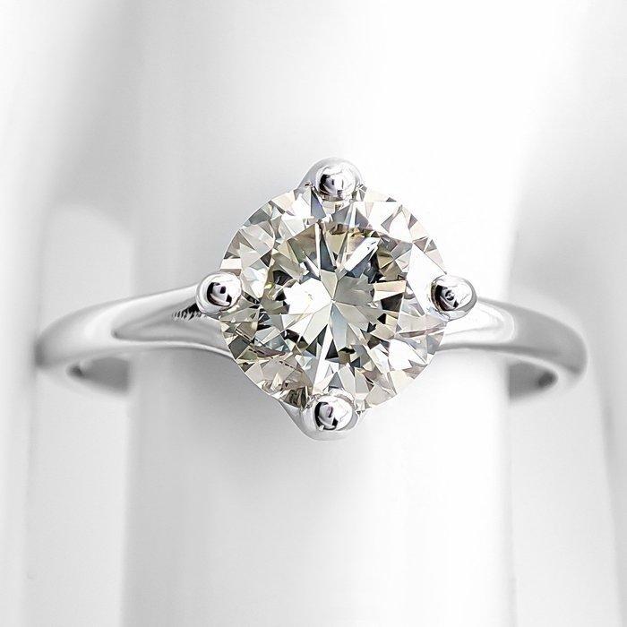 Zonder minimumprijs - Ring - 14 karaat Witgoud - 1.30ct. tw., Handtassen en Accessoires, Ringen