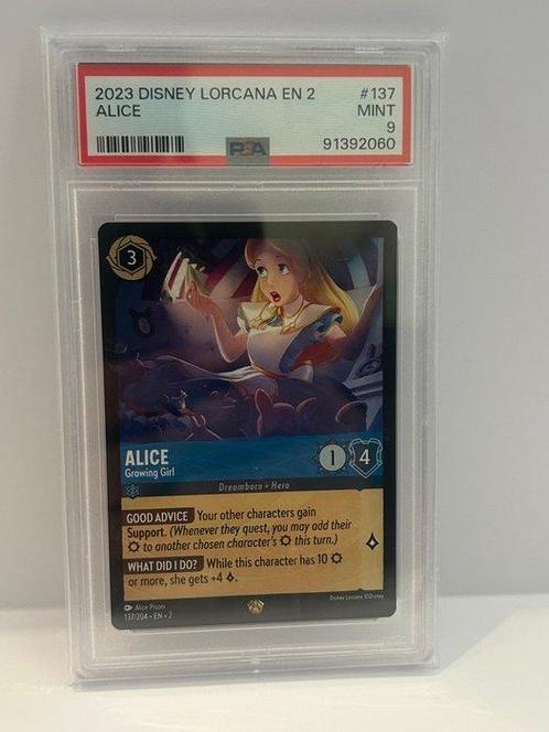 Disney - 1 Graded card - Lorcana - Alice - PSA 9, Verzamelen, Overige Verzamelen