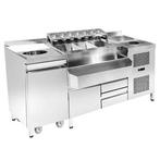 Bar-/Cocktailstation (Gekoeld) | RVS | 3 Gekoelde Laden, Verzenden, Nieuw in verpakking