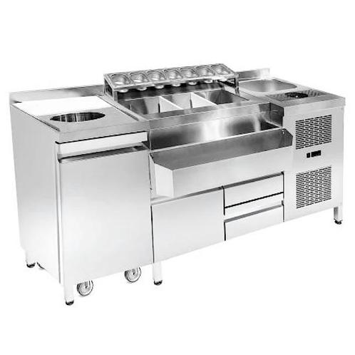 Bar-/Cocktailstation (Gekoeld) | RVS | 3 Gekoelde Laden, Zakelijke goederen, Horeca | Keukenapparatuur, Nieuw in verpakking, Verzenden