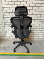 Herman Miller Aeron Stoel Met Hoofdsteun - Nieuwste Model, Huis en Inrichting, Verzenden, Zwart, Zo goed als nieuw, Bureaustoel