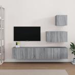 vidaXL 4-delige Tv-meubelset bewerkt hout grijs sonoma, Huis en Inrichting, Verzenden, Nieuw