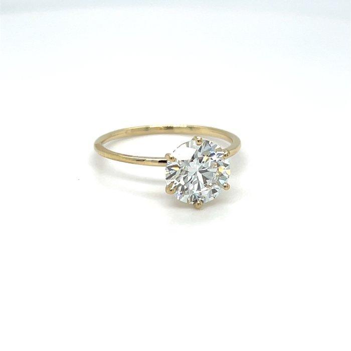 Zonder minimumprijs - Ring - 14 karaat Geel goud - 2.08ct., Handtassen en Accessoires, Ringen