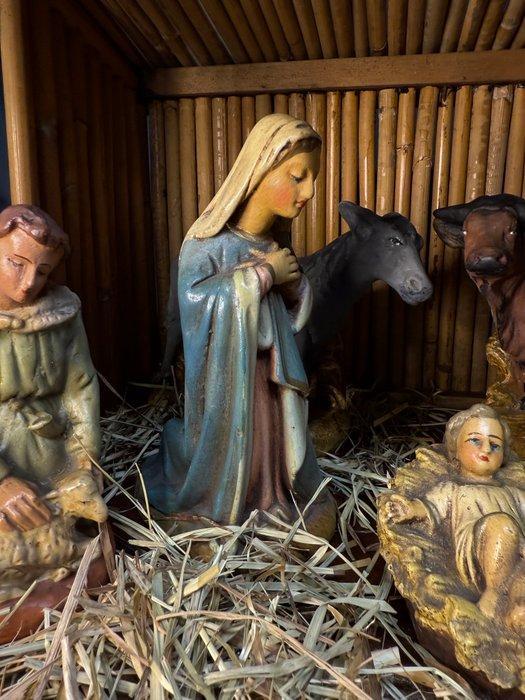 HD Deposé - Beeldje, Kerststal - 32.5 cm - Gips, Hout, stro, Antiek en Kunst, Antiek | Boeken en Manuscripten
