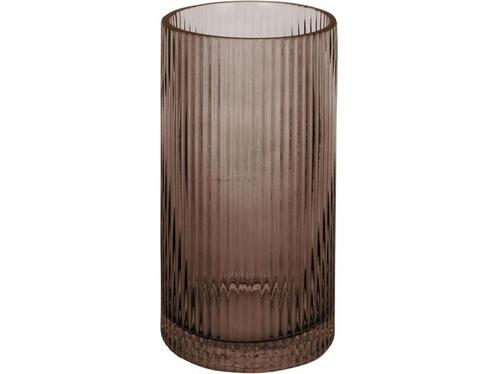 Present Time Vaas Allure Straight - Glas Chocolade Bruin -, Huis en Inrichting, Woonaccessoires | Vazen, Nieuw, Verzenden