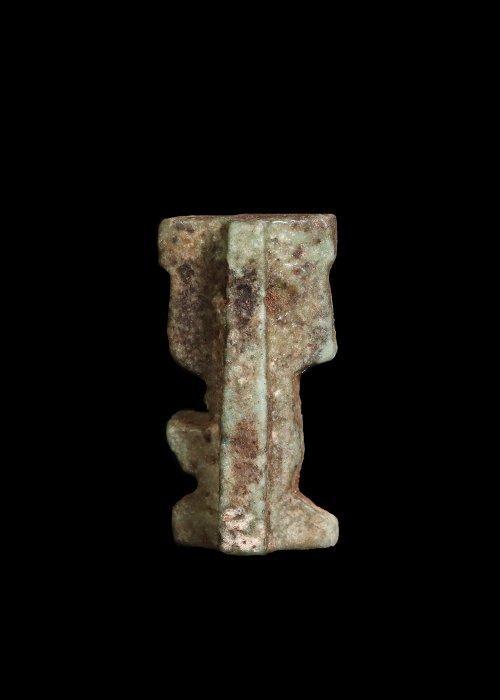 Oude Egypte, late periode Faience Shu Amulet (Zonder, Antiquités & Art, Antiquités | Autres Antiquités