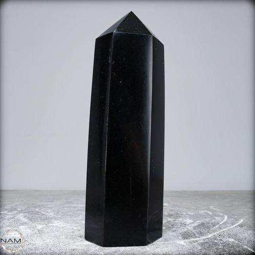 Natuurlijke zwarte toermalijn Obelisk, uit Brazilië- 1059.23, Verzamelen, Mineralen en Fossielen