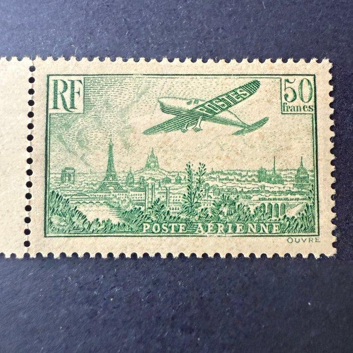 Frankrijk - Poste Aérienne Yvert 14 Uitzicht op Parijs 50fr, Postzegels en Munten, Postzegels | Europa | Frankrijk