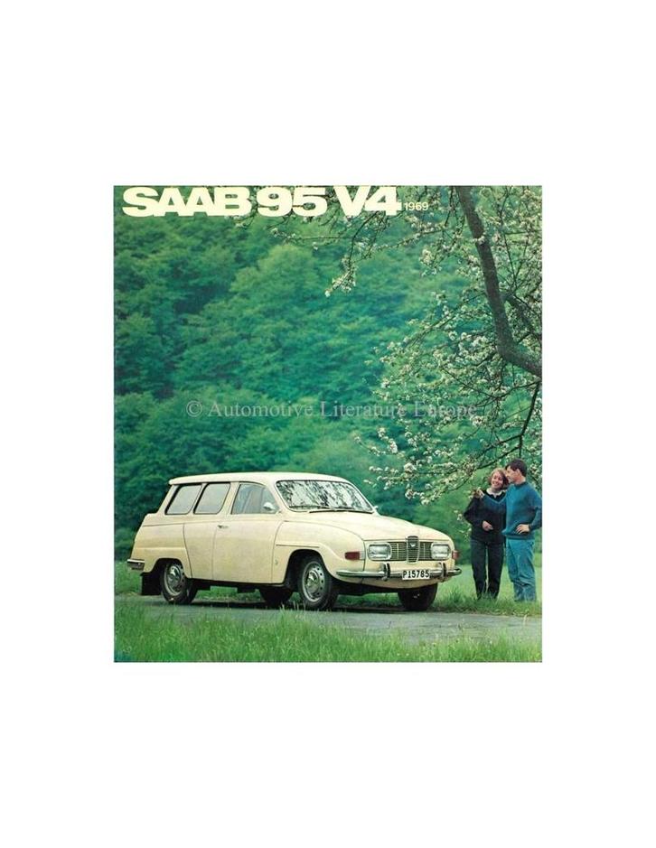 1969 SAAB 95 V4 BROCHURE NEDERLANDS, Boeken, Auto's | Folders en Tijdschriften