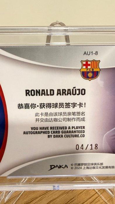 2023/24 DAKA FC Barcelona Ronald Araujo Autograph Silver, Verzamelen, Stickers