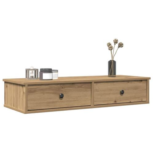 vidaXL Wandschap met lades 100x37,5x19cm bewerkt hout, Huis en Inrichting, Kasten | Wandmeubels, Nieuw, Verzenden