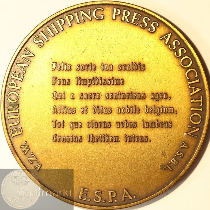 België. Historiepenning z.j. European Shipping Press, Postzegels en Munten, Munten en Bankbiljetten | Toebehoren