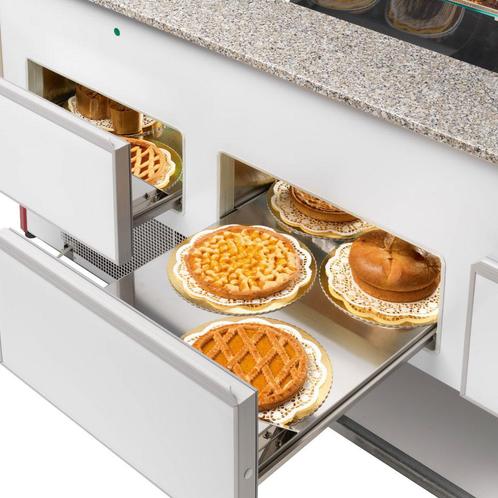 Gekoelde vitrinetoonbank, statisch, ladensysteem, zonder res, Zakelijke goederen, Horeca | Keukenapparatuur, Koelen en Vriezen
