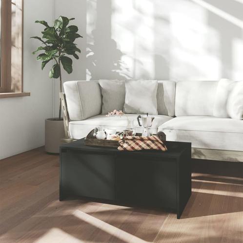 vidaXL Salontafel 90x50x41,5 cm bewerkt hout zwart, Maison & Meubles, Tables | Tables de salon, Envoi