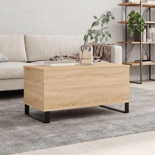 vidaXL Salontafel 90x44,5x45 cm bewerkt hout sonoma, Huis en Inrichting, Tafels | Salontafels, Nieuw, Verzenden
