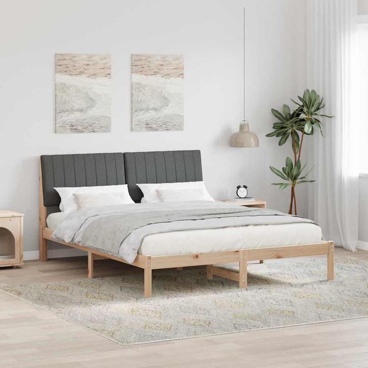 vidaXL Bedframe met hoofdeinde Bruin 150 x 200 cm Massief, Huis en Inrichting, Slaapkamer | Bedden, Nieuw, Verzenden