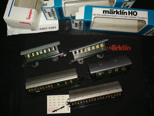 Märklin H0 - 4200, 4202, 4303 - Wagon de passagers pour, Hobby en Vrije tijd, Modeltreinen | H0