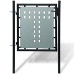 vidaXL Portail simple de clôture Noir 100x150 cm, Verzenden