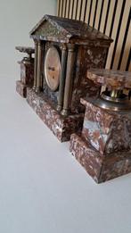 Commode klok, Klok en garnituur set (3) - Marmer - 1930-1940, Antiek en Kunst