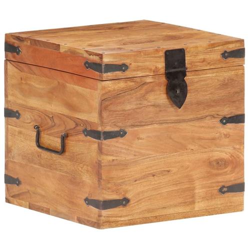 vidaXL Kist 40x40x40 cm massief acaciahout, Huis en Inrichting, Kasten | Overige, Nieuw, Verzenden