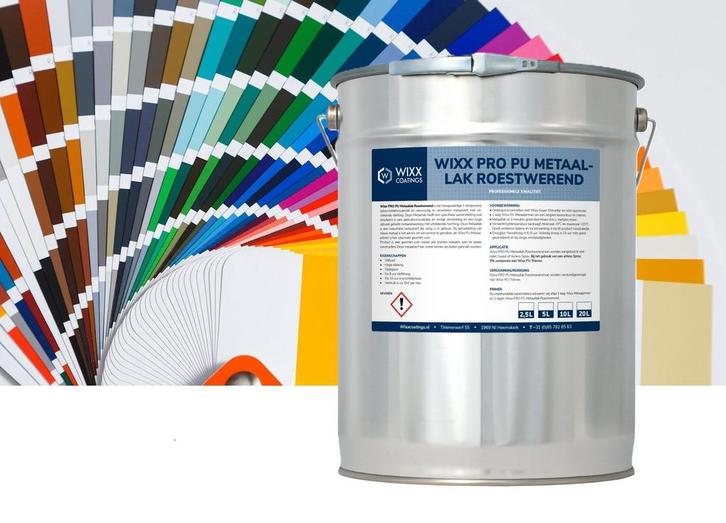 Wixx PRO PU Metaallak Roestwerend Mengkleur 5L, Doe-het-zelf en Bouw, Verf, Beits en Lak, Nieuw, Verzenden