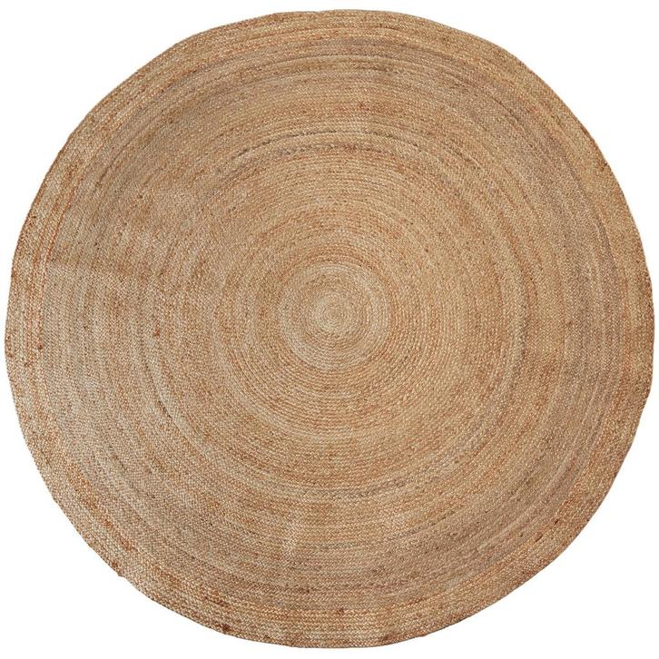 tectake Handgeweven tapijt Glim van jute, boho-stijl, rond -, Huis en Inrichting, Stoffering | Tapijten en Vloerkleden, Verzenden