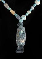 Oud-Romeins lichtblauw glas Kralenketting (Zonder