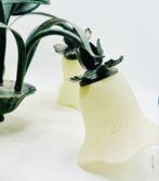 Plafondlamp - Tulp bloemen - IJzer, Kristal
