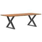 vidaXL Eettafel rechthoekig 240x100x74 cm massief eikenhout, Huis en Inrichting, Tafels | Eettafels, Verzenden, Nieuw