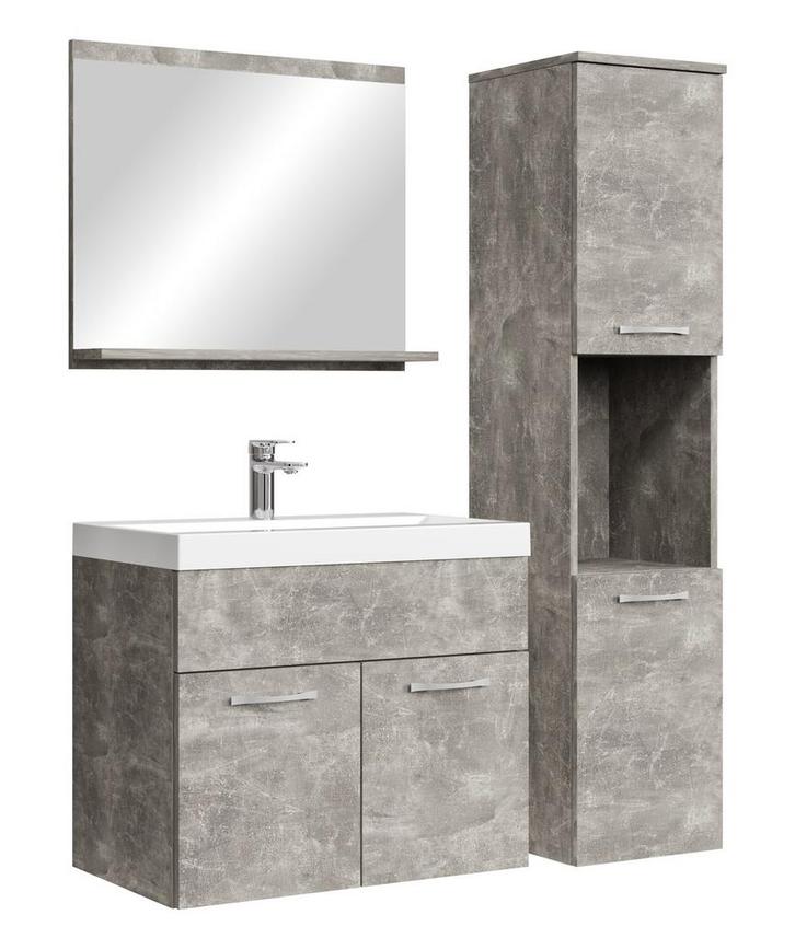 Badkamermeubel Set Montreal 60 x 35 cm Beton Grijs Badmeubel, Huis en Inrichting, Badkamer | Badkamermeubels, Nieuw, Verzenden