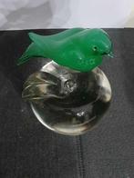 Murano - sculptuur, Uccellino su mela grande sfera - 18 cm -