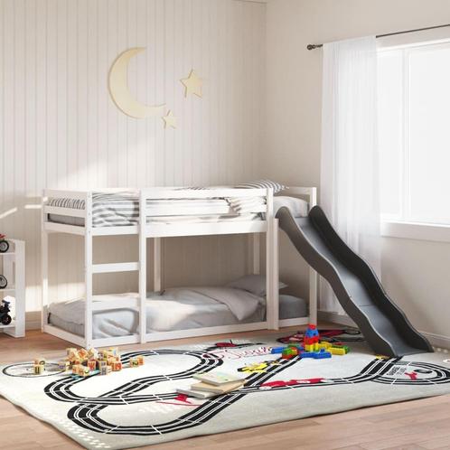 vidaXL Stapelbed met glijbaan en ladder grenenhout wit, Huis en Inrichting, Slaapkamer | Bedden, Nieuw, Verzenden