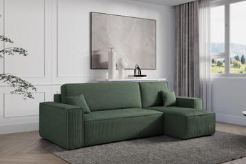 Slaapbank Ribstof Karlo Groen | Universeel | €449,-, Verzenden