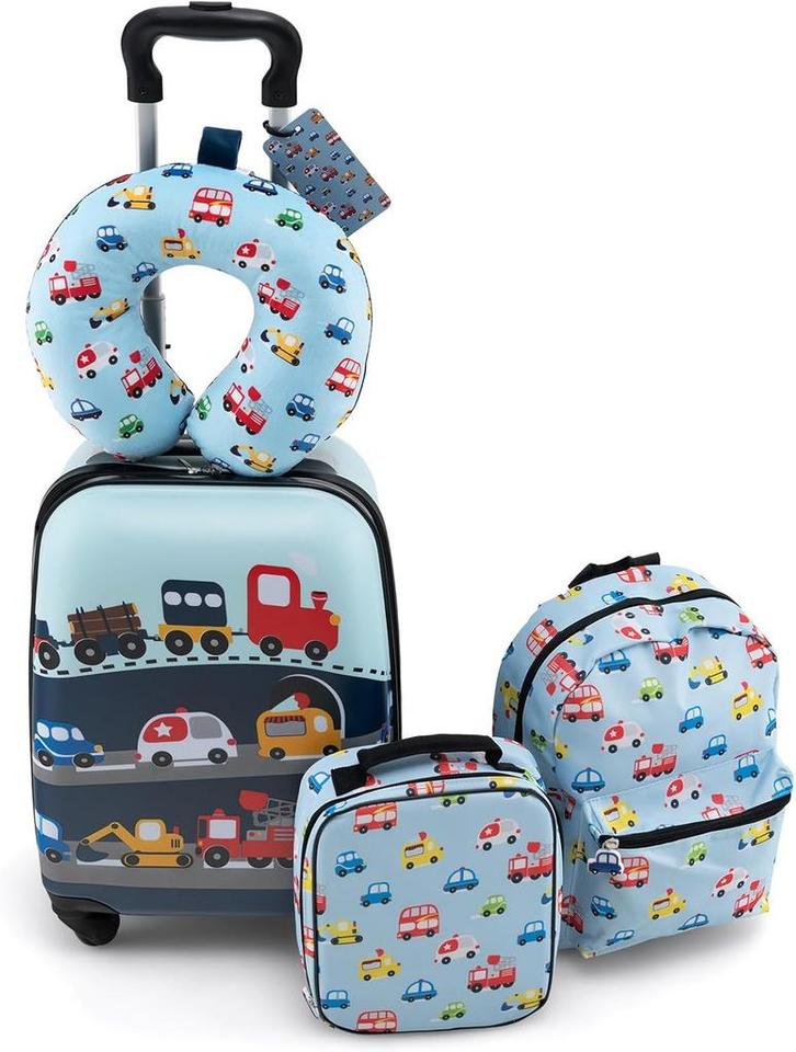 Kinderkoffer - Koffer kind - Kindertrolley - Jongen - Blauw, Handtassen en Accessoires, Koffers, Nieuw, Verzenden