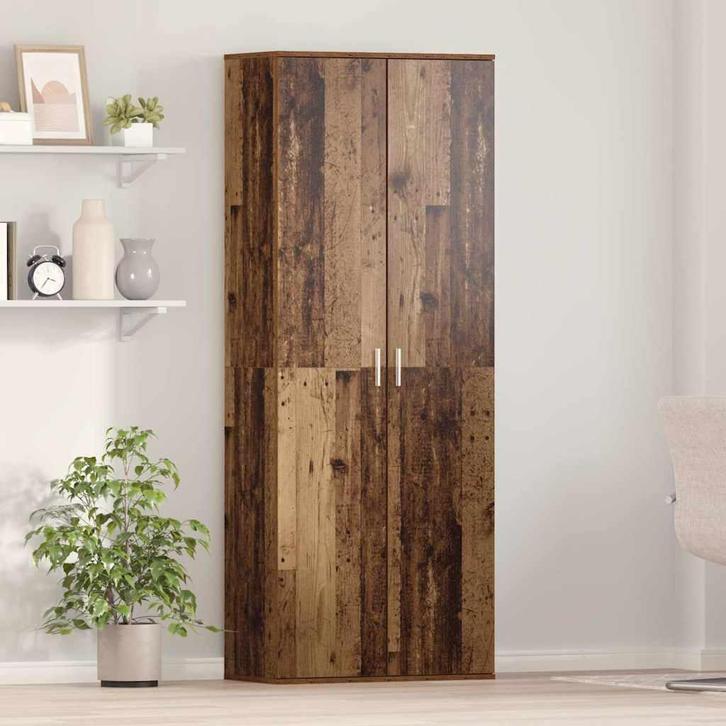 vidaXL Highboard Oud Hout 70 x 35 x 180 cm Bewerkt hout, Huis en Inrichting, Kasten | Overige, Nieuw, Verzenden