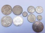 Wereld. Lotto di 10 monete (9 in argento)  (Zonder