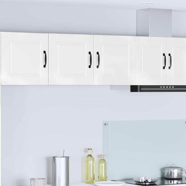 vidaXL Keuken Kast Hoogglans wit 80 x 31 x 40 cm Bewerkt, Maison & Meubles, Armoires | Autre, Envoi