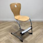 Tweedehands schoolstoel / leerlingstoel met voetenplank, VS, Huis en Inrichting, Gebruikt, Hout, Eén