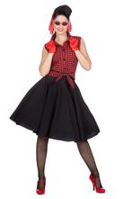 Rock N Roll 50S Jurk Zwart Rood Dames, Verzenden, Nieuw