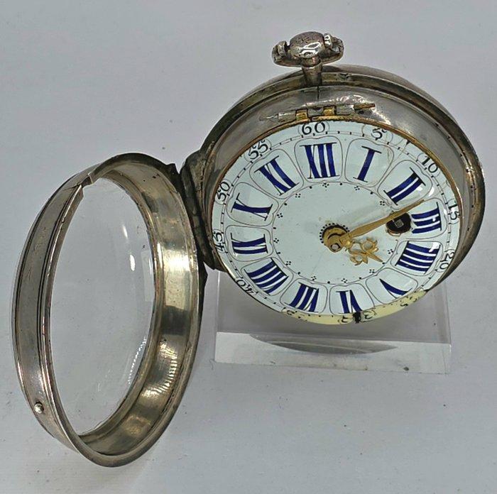 BONNEVAL a PARIS - silberne Oignonspindeluhr - Emaille, Handtassen en Accessoires, Horloges | Heren