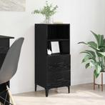 vidaXL Dressoir met lade Zwart eiken 34 x 34,5 x 90 cm, Huis en Inrichting, Verzenden, Nieuw