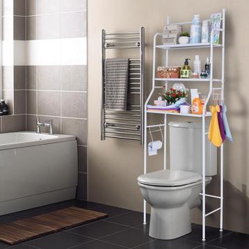Alora WC Rek Opbergrek - Stellingkast Metaal - Opbergrek