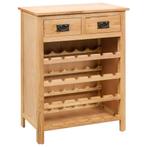 vidaXL Wijnkast 72x32x90 cm massief eikenhout, Verzenden, Nieuw