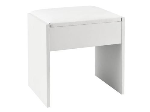 Veiling - Houten Kaptafelkruk / Kruk Melly - Wit - 40 x 30 x, Huis en Inrichting, Krukjes, Nieuw