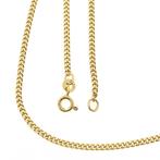 Gouden gourmetschakel ketting | 56 cm (unisex) (unisex), Ophalen of Verzenden, Gebruikt, Overige kleuren, Goud