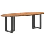 vidaXL Eettafel 240x100x74 cm ovaal massief eikenhout, Huis en Inrichting, Tafels | Eettafels, Verzenden, Nieuw