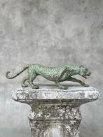 Beeld, NO RESERVE PRICE - Bronze Patinated Hunting Leopard -, Antiquités & Art, Art | Objets design