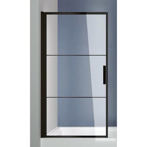 Aanbieding: Badwand Frame 80x150 cm 8 mm NANO Glas Mat Zwart, Doe-het-zelf en Bouw, Sanitair, Bad, Nieuw, Ophalen of Verzenden